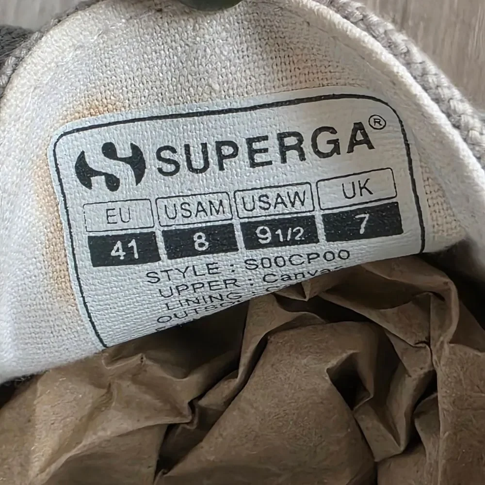 Superga Pyper America Silver Star Sneakers Size 9.5